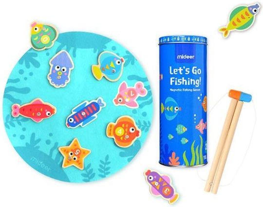 MiDeer Wooden Fishing Game Magnetic Fishing for 2+ Years