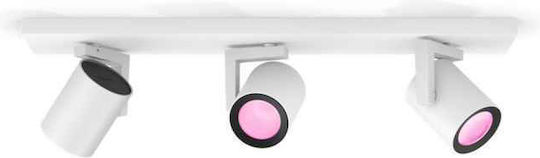 Philips Argenta Тройно Спот с Цокъл GU10 в Бял Цвят