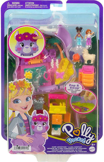 Mattel Camp Adventure Llama Polly Pocket για 4+ Ετών (Διάφορα Σχέδια)