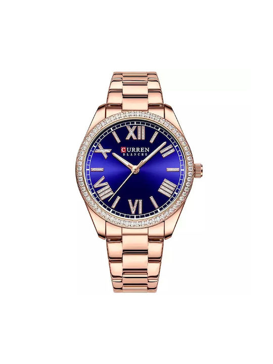 Curren Watch with Metal Bracelet Rose Blue