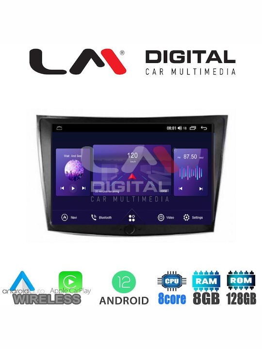 LM Digital Автомобилна Аудио Система (Блутут/USB/AUX/WiFi/GPS/Apple-Carplay/Android-Auto) с Тъчскрийн 9"