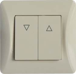 Lineme Recessed Electrical Rolling Shutters Wall Switch with Frame Basic Ιβουάρ 50-00136-30