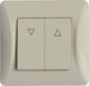 Lineme Recessed Electrical Rolling Shutters Wall Switch with Frame Basic Ιβουάρ 50-00136-30