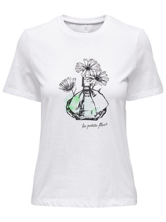 Only Feminin Tricou Alb