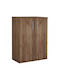 Holz Schuhschrank Vico mit 5 Regalen Open Walnut L60xW33xH81cm