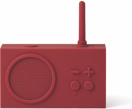 Lexon Tykho 3 Tragbares Radio mit Bluetooth Rot
