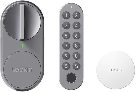 Lockin G30 Ηλεκτρονική Κλειδαριά Retrofit με Σύνδεση Wi-Fi και Bluetooth Γκρι