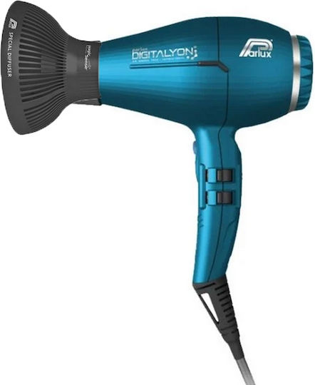 Parlux Digitalyon Magic Sense Ionic Professional Hair Dryer with Diffuser 2400W Glitter Blue