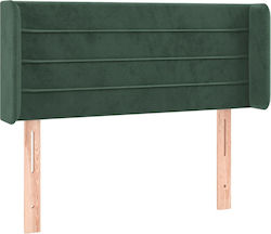 vidaXL Fabric Bed Headboard Dark Green 103x88cm