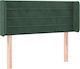 vidaXL Fabric Bed Headboard Dark Green 103x88cm