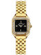 Damenuhr 34mm Batterie mit Gold Rostfreiem Stahlarmband