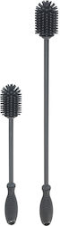 Wenko Plastic Cleaning Brushes with Handle Gray 2pcs
