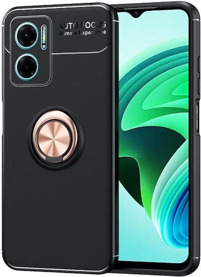 Magnetic Ring Kickstand Задна корица Силикон Black/Rose Gold (Redmi 10 5G)