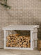 vidaXL Hölzernes Box Holzlagerung 108x64.5x77cm Weiß