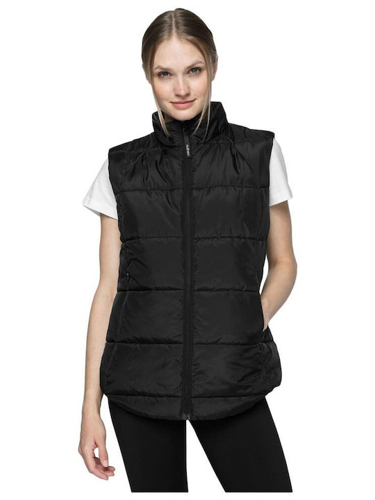 Outhorn Scurt Jachetă de femei Fără mâneci Puffer Negru