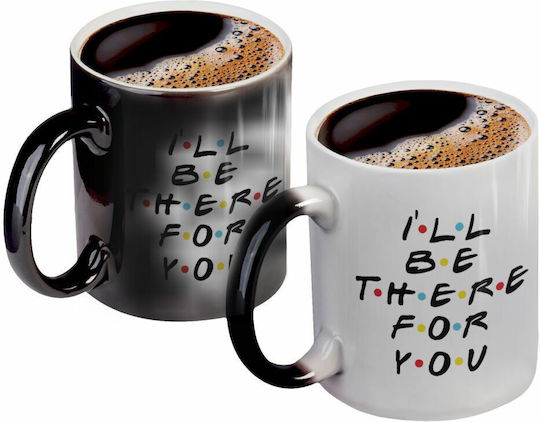 Koupakoupa Friends I'll Be There for You Heat Change Ceramic Mug Black 330ml KP 11434 11OZMAGIC