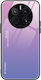 Gradient Color Umschlag Rückseite Gehärtetes Glas / Silikon Purple / Pink (Huawei Mate 50 Pro)