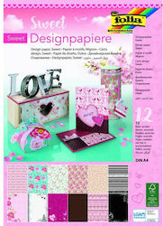 Folia Χαρτόνι Glitter Sweet A4 σε Μπλοκ 12 Φύλλων