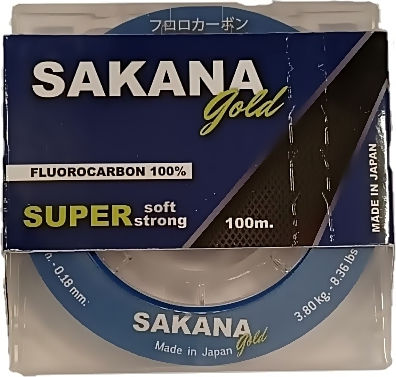 Sakana Gold Fluorocarbon Fishing Line Gold 100m / 0.16mm / 3.1kg