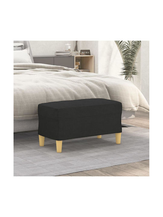 Fabric Upholstered Bench Stool Black 70x35x41cm