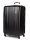 Cardinal Large Hard Travel Suitcase Black with 4 Wheels Height 70cm