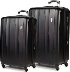 Cardinal 2012 Travel Bags Hard Black with 4 Wheels Set 2pcs 2012/60/70
