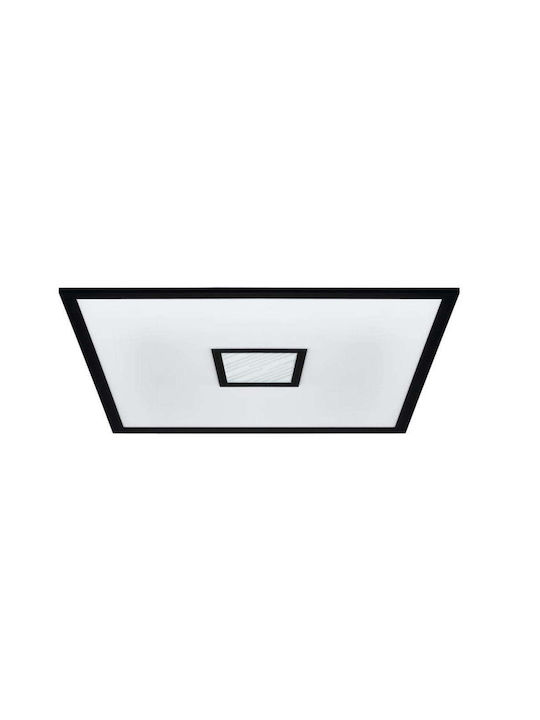 Eglo Bordonara Μοντέρνα Μεταλλική Πλαφονιέρα Οροφής με Ενσωματωμένο LED σε Μαύρο χρώμα 59.5cm
