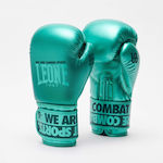 Leone Synthetic Leather Boxing Competition Gloves Green