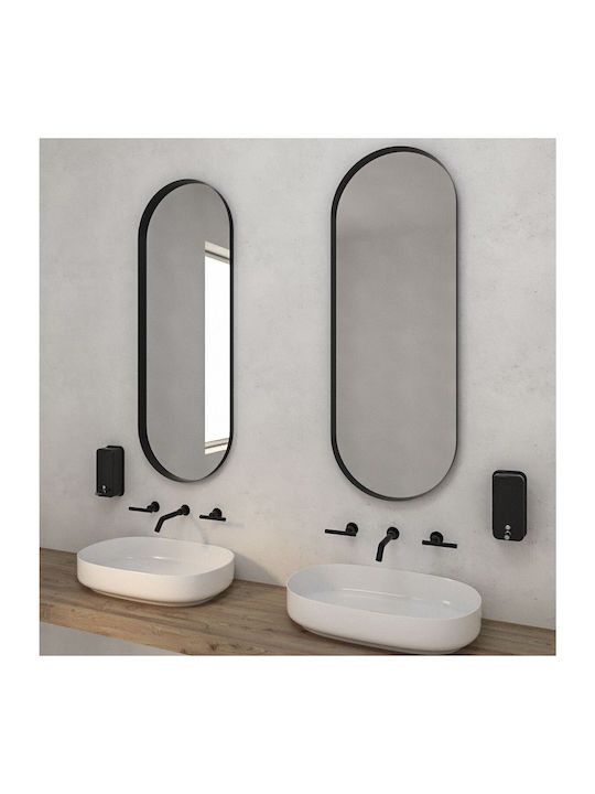 Iron Semi Oval Οβάλ Καθρέπτης Μπάνιου από Μέταλ...