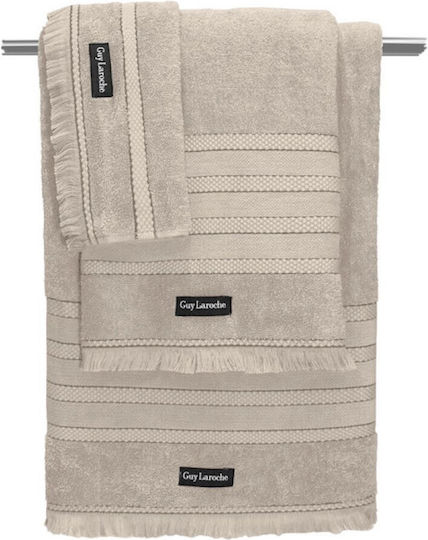 Guy Laroche 3-tlg. Set Badetücher Sarlin Beige Gewicht 500gr/m²