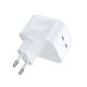Choetech Φορτιστής Χωρίς Καλώδιο με 2 Θύρες USB-C 35W Power Delivery Λευκός (Q5008)