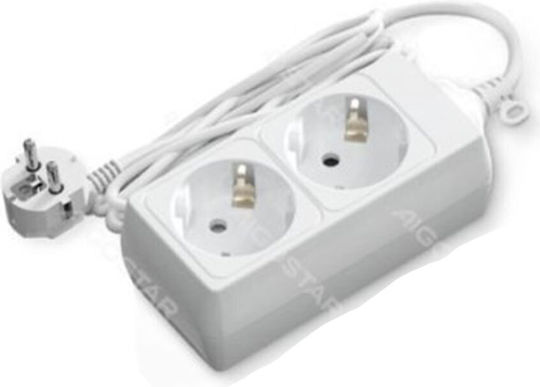 Aigostar Πολύπριζο 2 Θέσεων με Καλώδιο 5m
