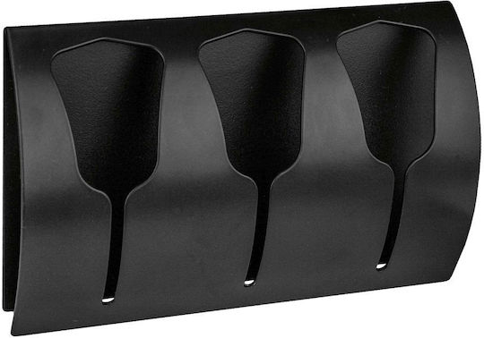 Kleine Wolke Tulip Bathroom Hook Wall-Mounted Triple 13x7.5cm Black