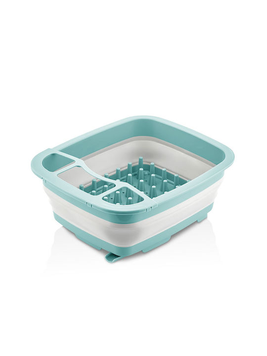 Qlux Dish Drainer Foldable Plastic in Blue Color 64.5x48.5x38cm