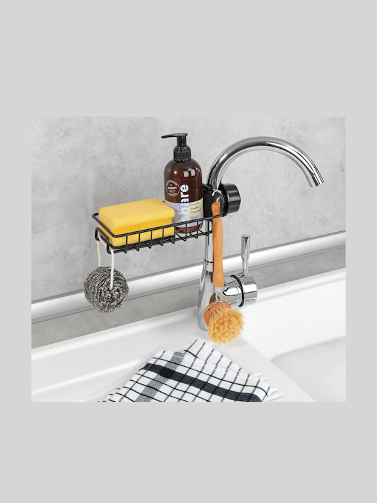 Wenko Ohio Kitchen Sink Organizer Sponge Holder Made of Inox Black