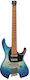 Ibanez QX54QM-BSM Ηλεκτρική Κιθάρα με HSS Διάταξη Μαγνητών Blue Sphere Burst Matte με Θήκη
