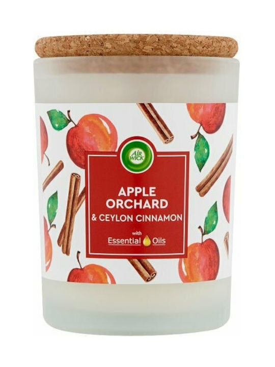 Airwick Aromatic Candle Jar With Apple And Ceylon Cinnamon Perfume 185gr
