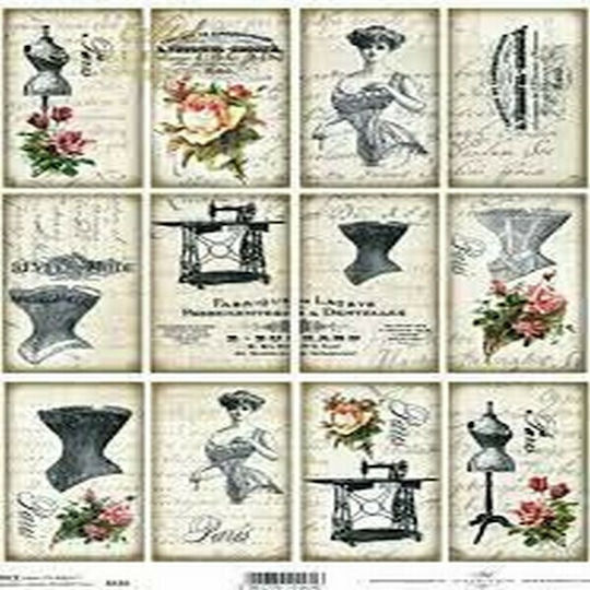 ITD Collection Corset Ριζόχαρτο Decoupage