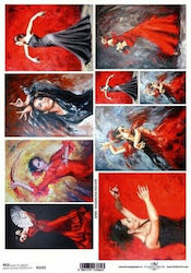 ITD Collection Flamengo Ριζόχαρτο Decoupage