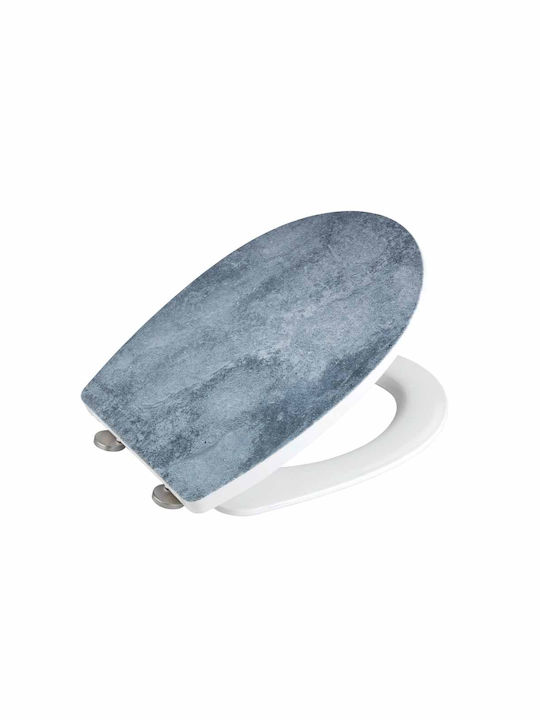 Wenko Cement Toilettenbrille Kunststoff 45x39.5cm Blau