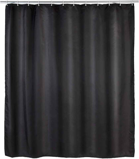 Wenko Plain Duschvorhang 180x200cm Black