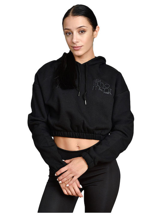 Target Women's Cropped Hooded Sweatshirt Black