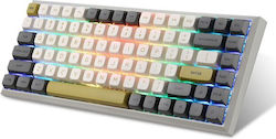 Motospeed SK84 Fără fir Tastatură Mecanică de Gaming 75% cu Outemu Roșu întrerupătoare și iluminare RGB (Engleză US) Negru