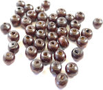 Wooden round bead 6mm/100 pcs - Dark Brown