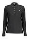 U.S. Polo Assn. Women's Polo Blouse Long Sleeve Black