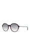 Benetton Women's Sunglasses with Burgundy Plastic Frame and Gray Gradient Lens BE5045 610