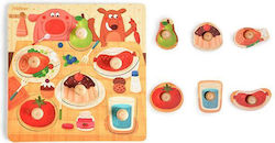 Ξύλινο Παιδικό Puzzle Σφηνώματα Dinner Time 6pcs MiDeer