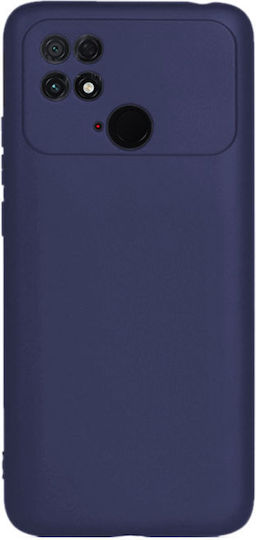 Slim Fit Liquid Back Cover Silicon Albastru închis (Poco C40)