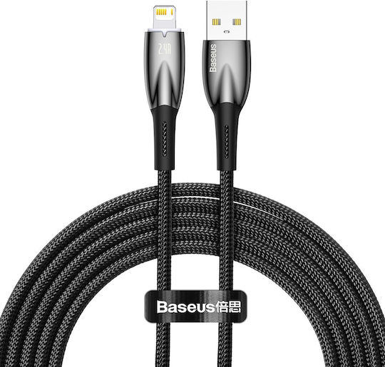 Baseus Glimmer Braided USB to Lightning Cable Μαύρο 2m (CADH000301)