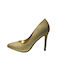 Gold Pointed Stiletto Heels